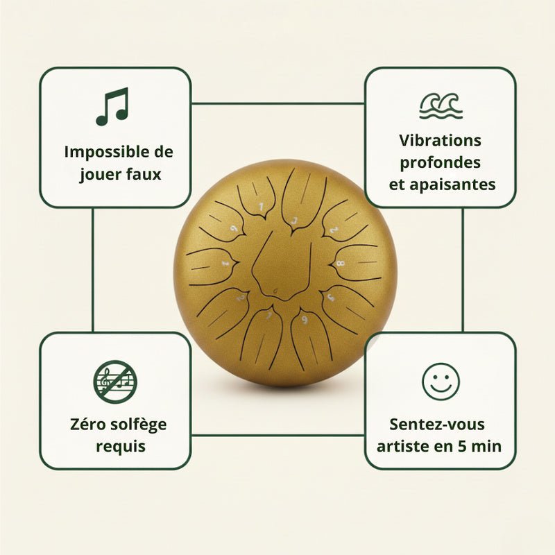 Tongue Drum 10" — Pack Sérénité - SONARI DRUM